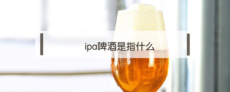 ipa啤酒是指什么