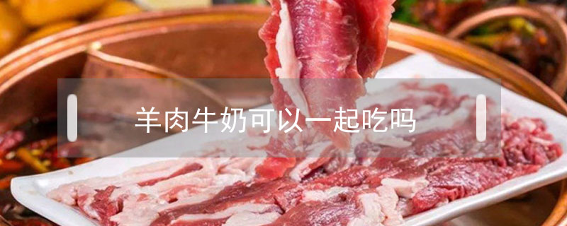 羊肉牛奶可以一起吃吗