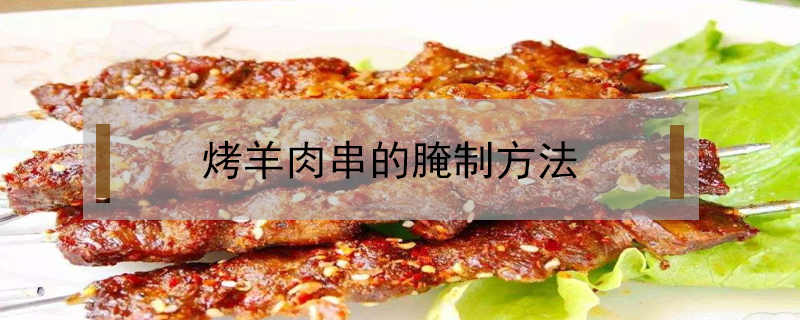 烤羊肉串的腌制方法