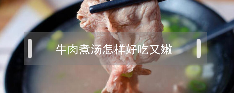 牛肉煮汤怎样好吃又嫩